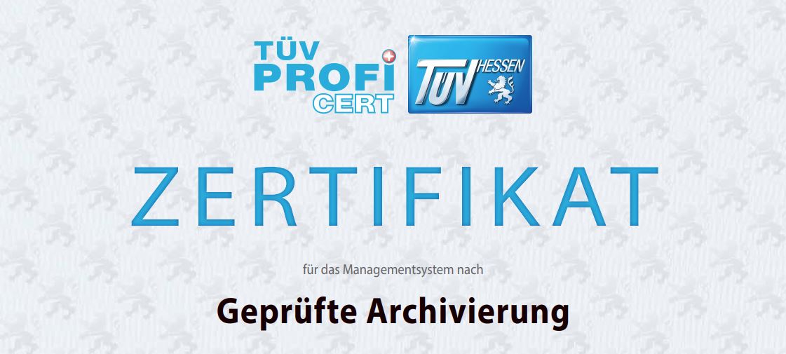 TÜV-Zertifizierung für geprüfte Archivierung: Starke DMS