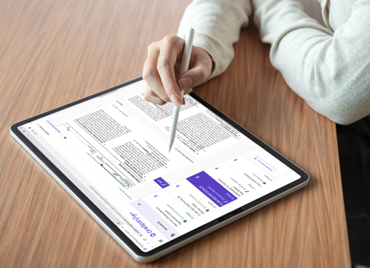 Person reviewing vehicle contract using DEALsign
