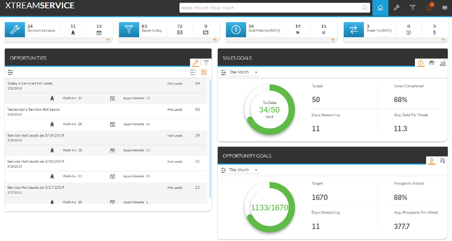 XtreamService dashboard
