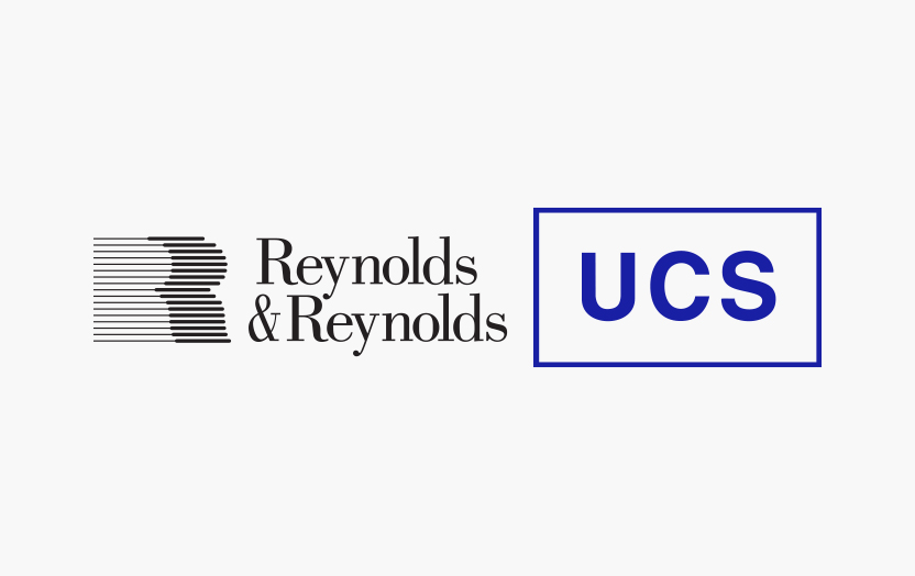 black and white former reynolds logo next to blue UCS logo