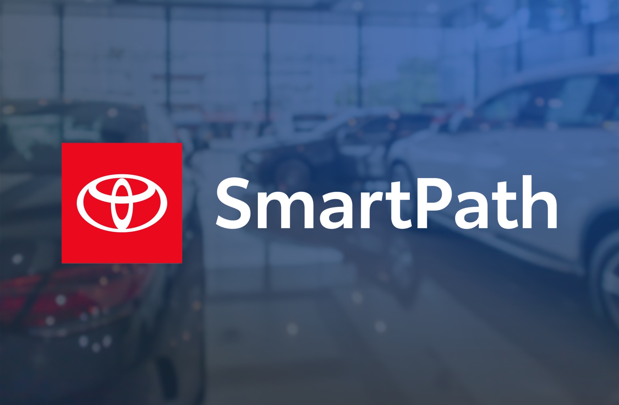 Image of a dealership with the Toyota SmartPath logo.